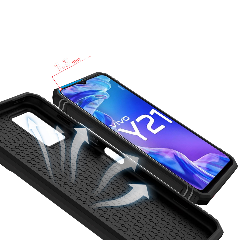 Чохол до мобільного телефона BeCover Military Vivo Y33s / Y21 Black (708834) - зображення 5