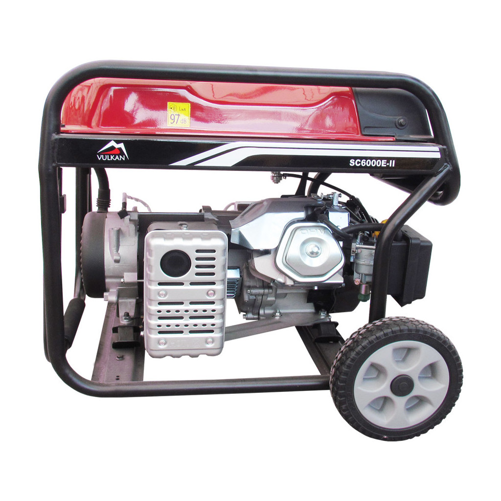 Генератор Vulkan SC6000E-II 1ф 5,0kW, ел.старт, бак-25л, колеса (SC6000E-II) - зображення 3