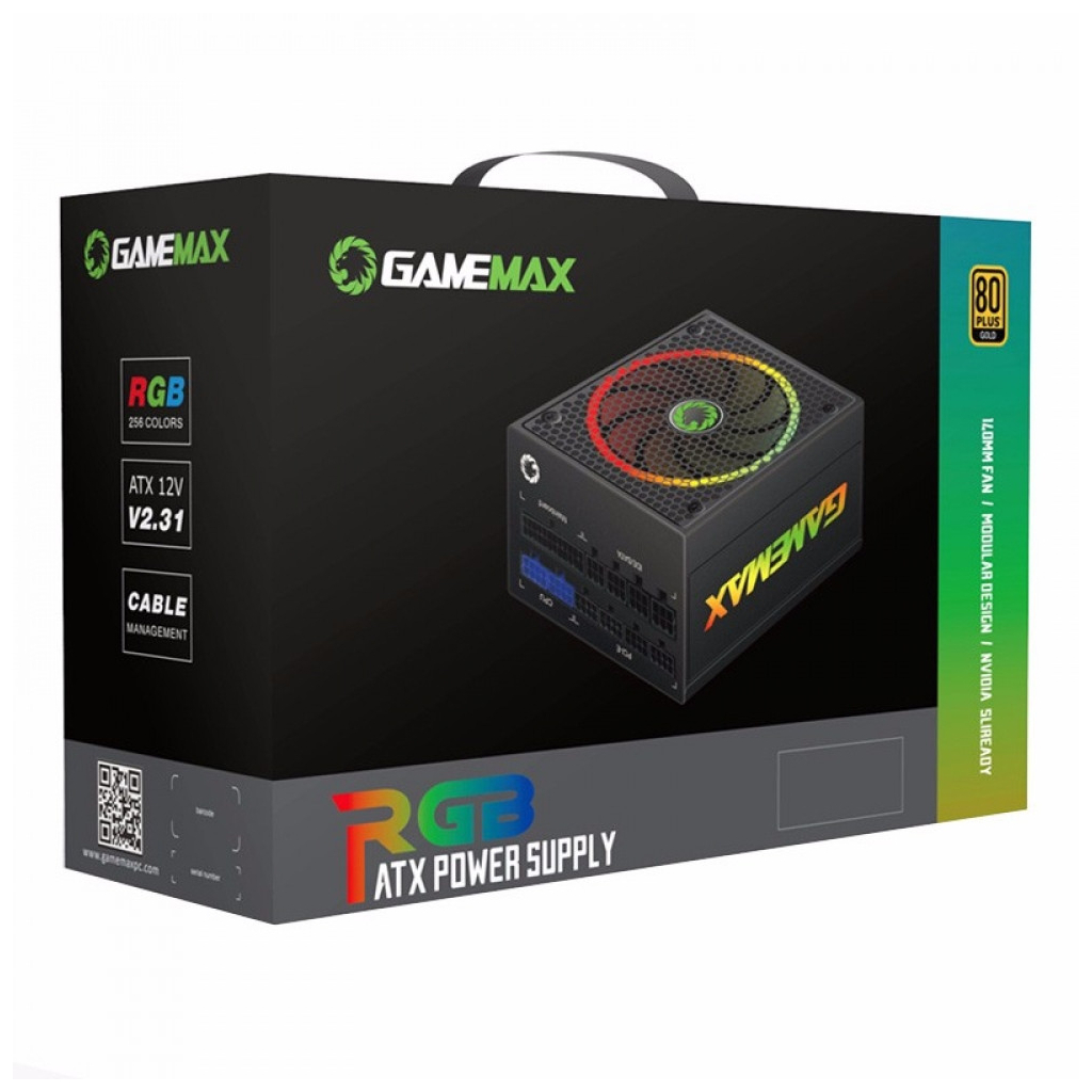Блок живлення Gamemax 1050W 80 Gold ARGB (RGB-1050 PRO) - изображение 1