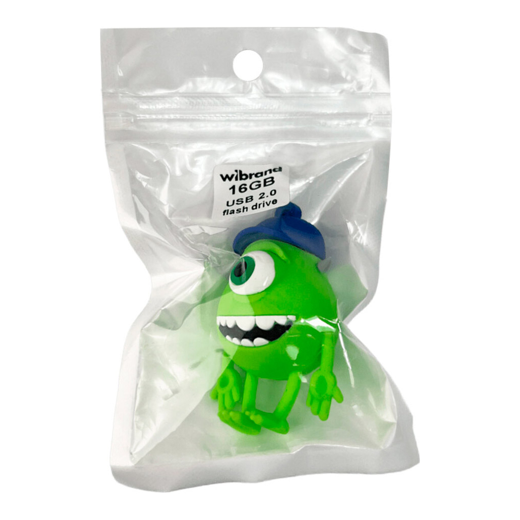 USB флеш накопичувач Wibrand 16GB Mike Wazowski Green USB 2.0 (WI2.0/MW16G) - зображення 6