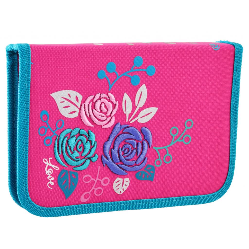 Пенал 1 вересня Lovely roses твердий одинарний без клапана (532145) - зображення 1