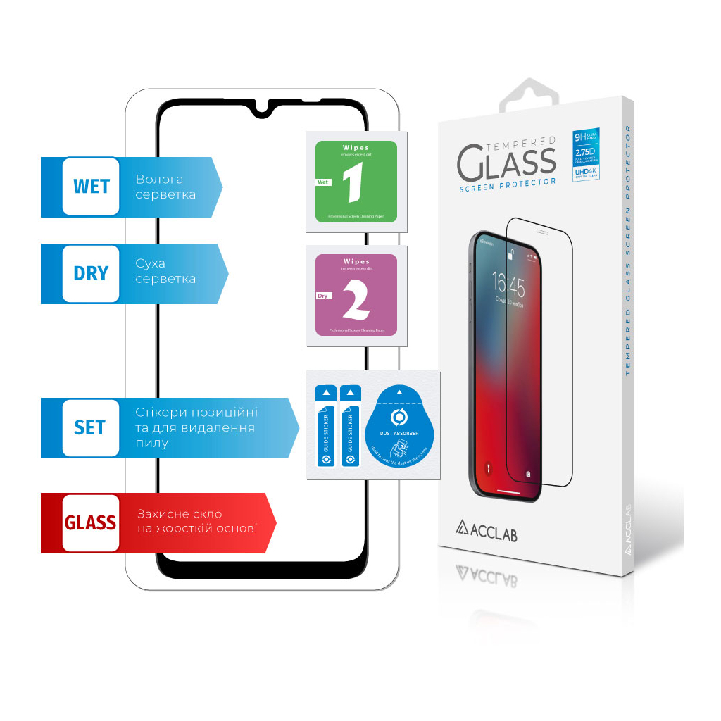 Скло захисне ACCLAB Full Glue Xiaomi Redmi 10A (1283126537783) - зображення 7