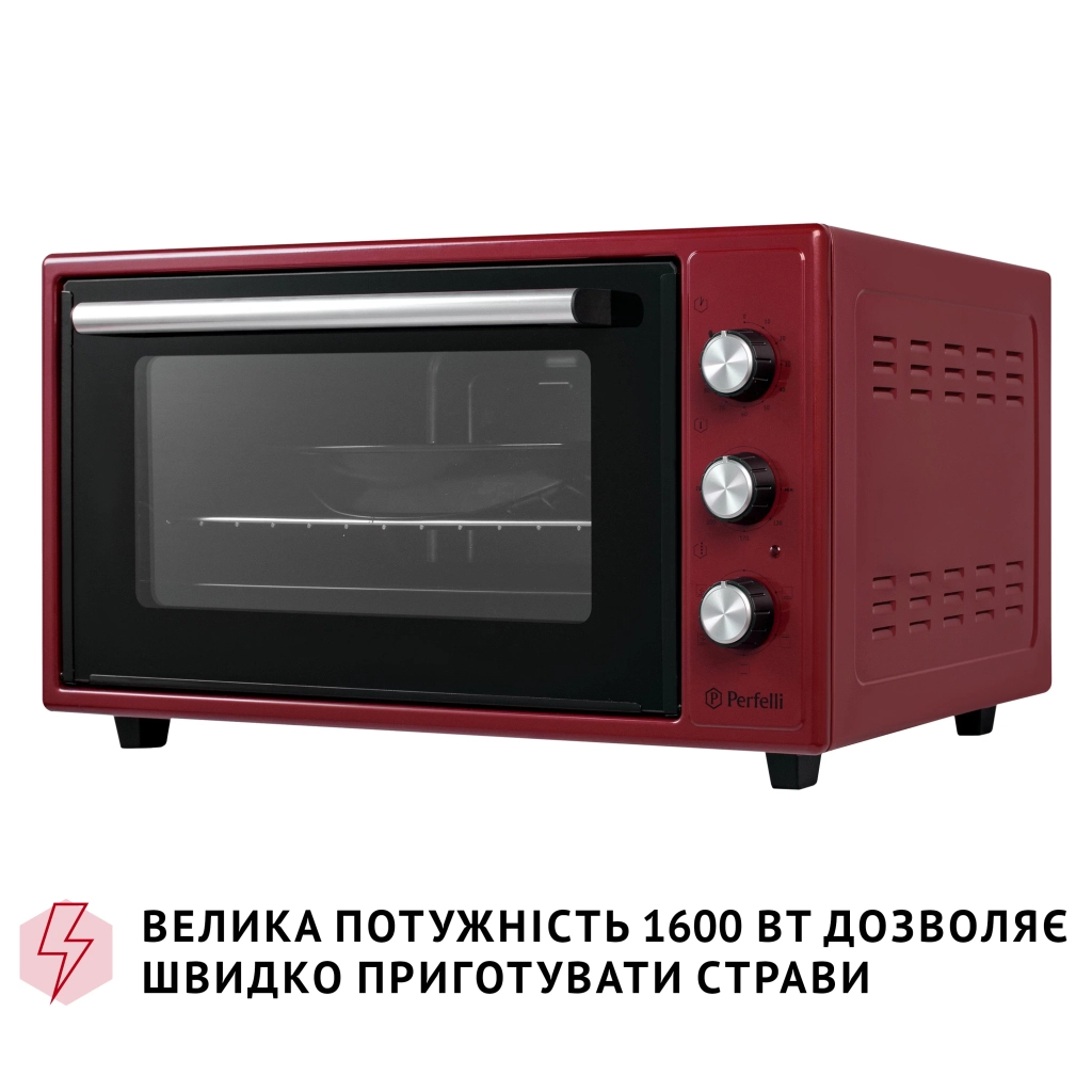 Електропіч Perfelli TRIMO 48 RED - зображення 5