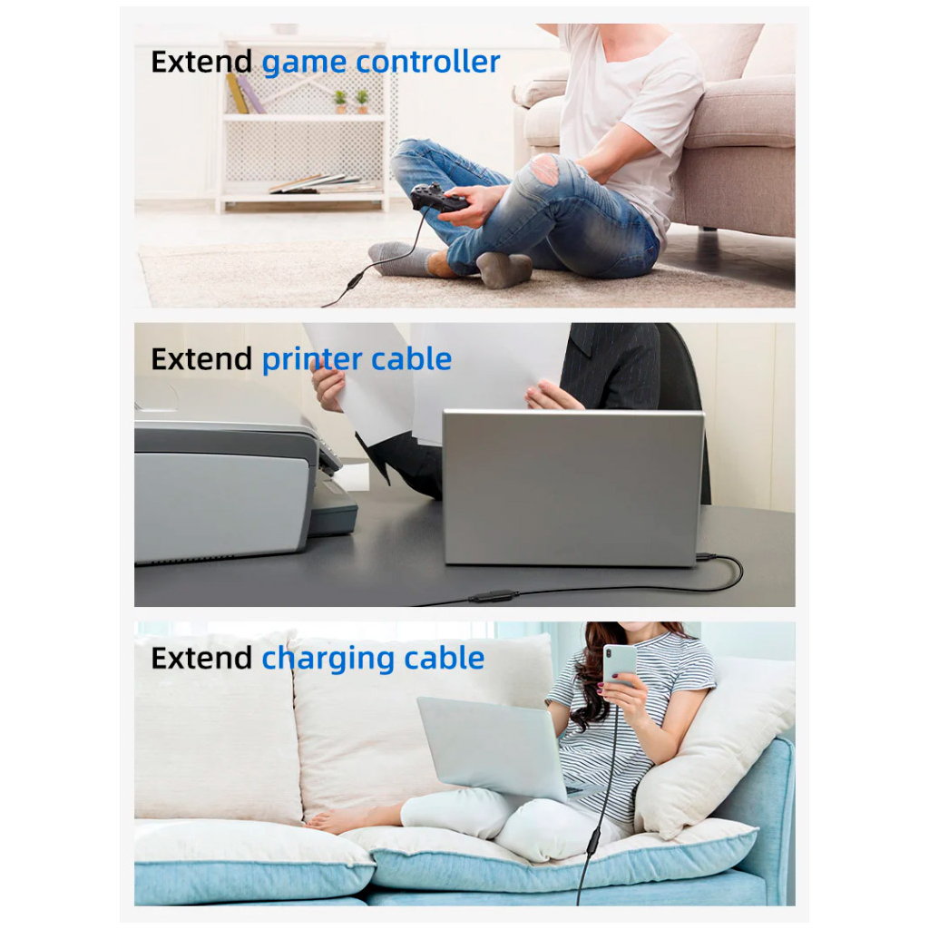 Дата кабель USB 3.0 AM/AF 2.0m Cabletime (CA915408) - зображення 4