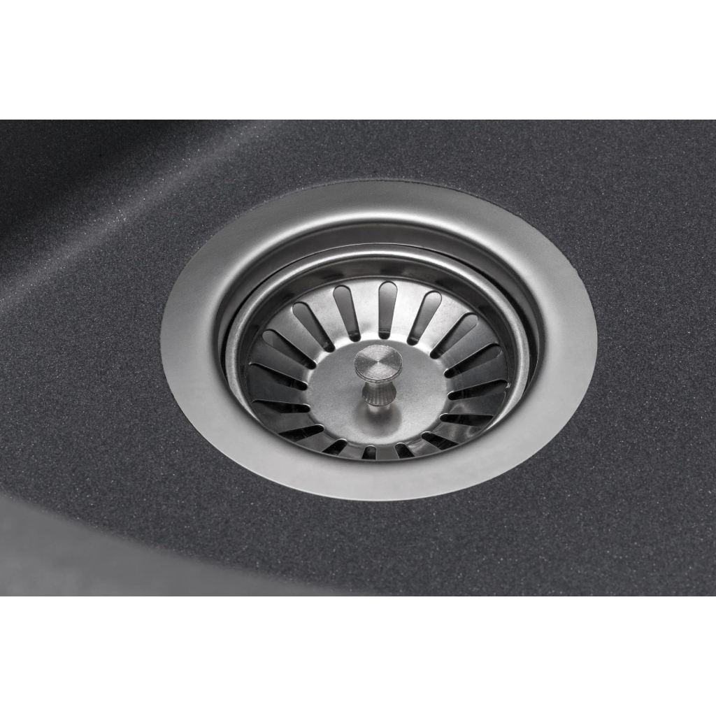 Мийка кухонна GRANADO RONDA grafito з сифоном (470*490mm.) (gr2209) - зображення 3