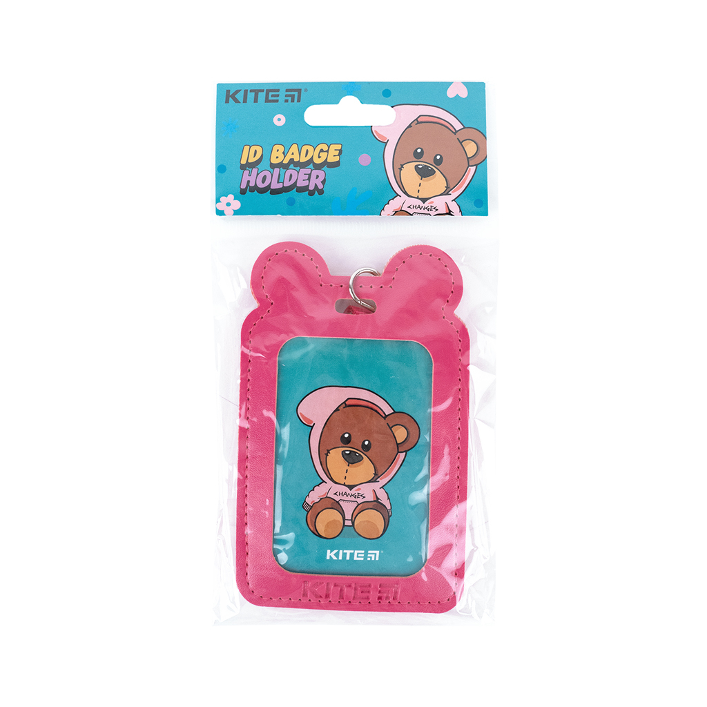 Бейдж Kite вертикальний на шнурку, фуксія (K24-296-4) - изображение 4