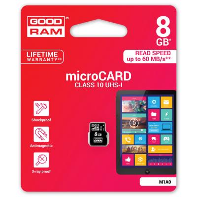 Карта пам'яті Goodram 8GB microSD Class 10 UHS-I (M1A0-0080R11) - зображення 2