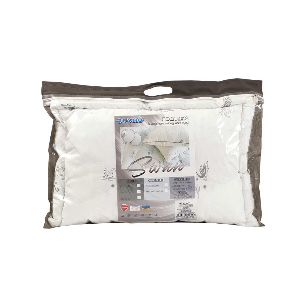 Подушка Руно зі штучного лебединого пуху Silver Swan з рамочкою (309_Silver Swan) - зображення 5