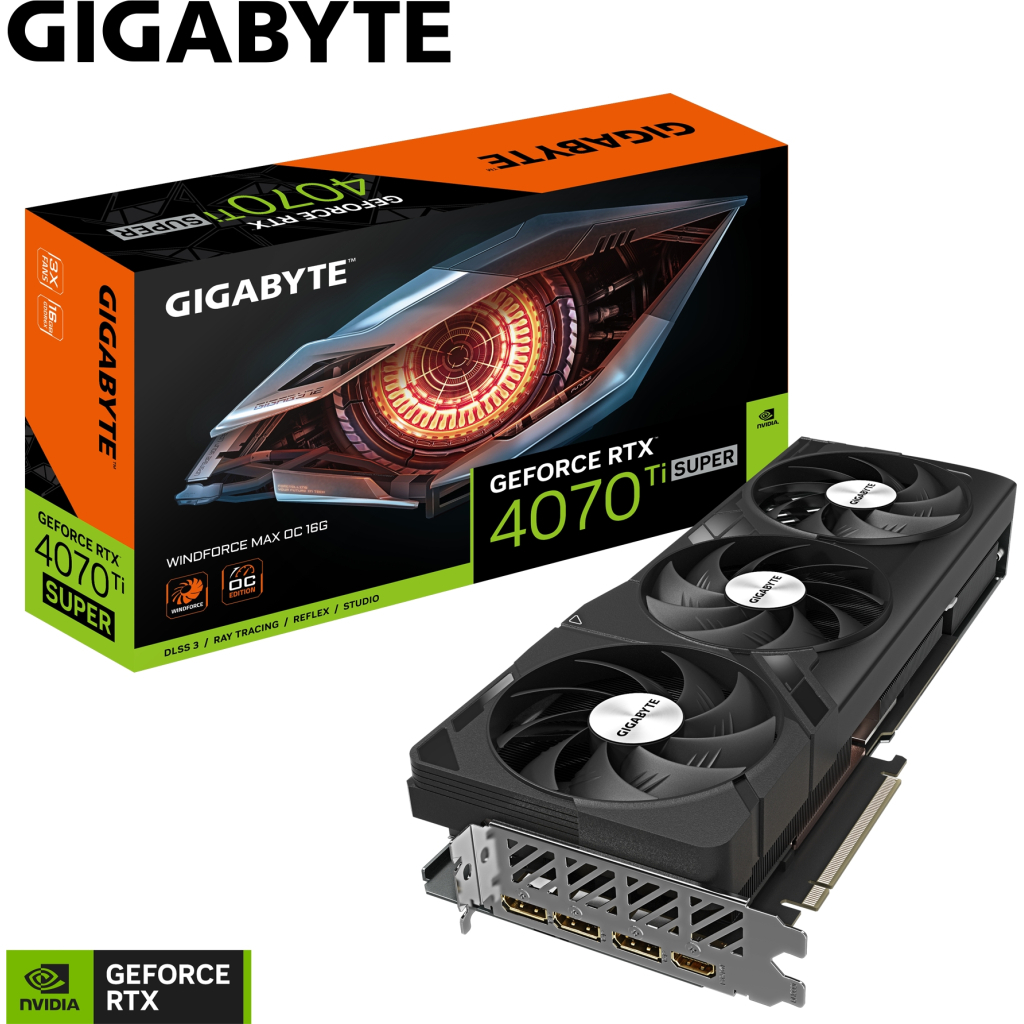 Відеокарта GIGABYTE GeForce RTX4070Ti SUPER 16Gb WINDFORCE MAX OC (GV-N407TSWF3MAX OC-16GD) - зображення 9
