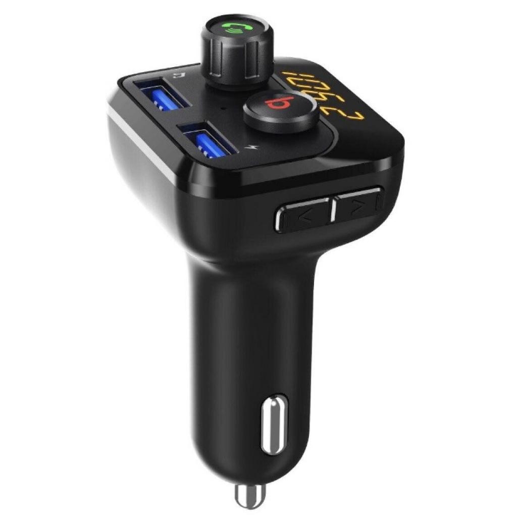 FM модулятор Grand-X 98GRX MegaBass, Bluetooth V5.0 MicroSD, 2USB , MegaBass, han (98GRX) - зображення 2