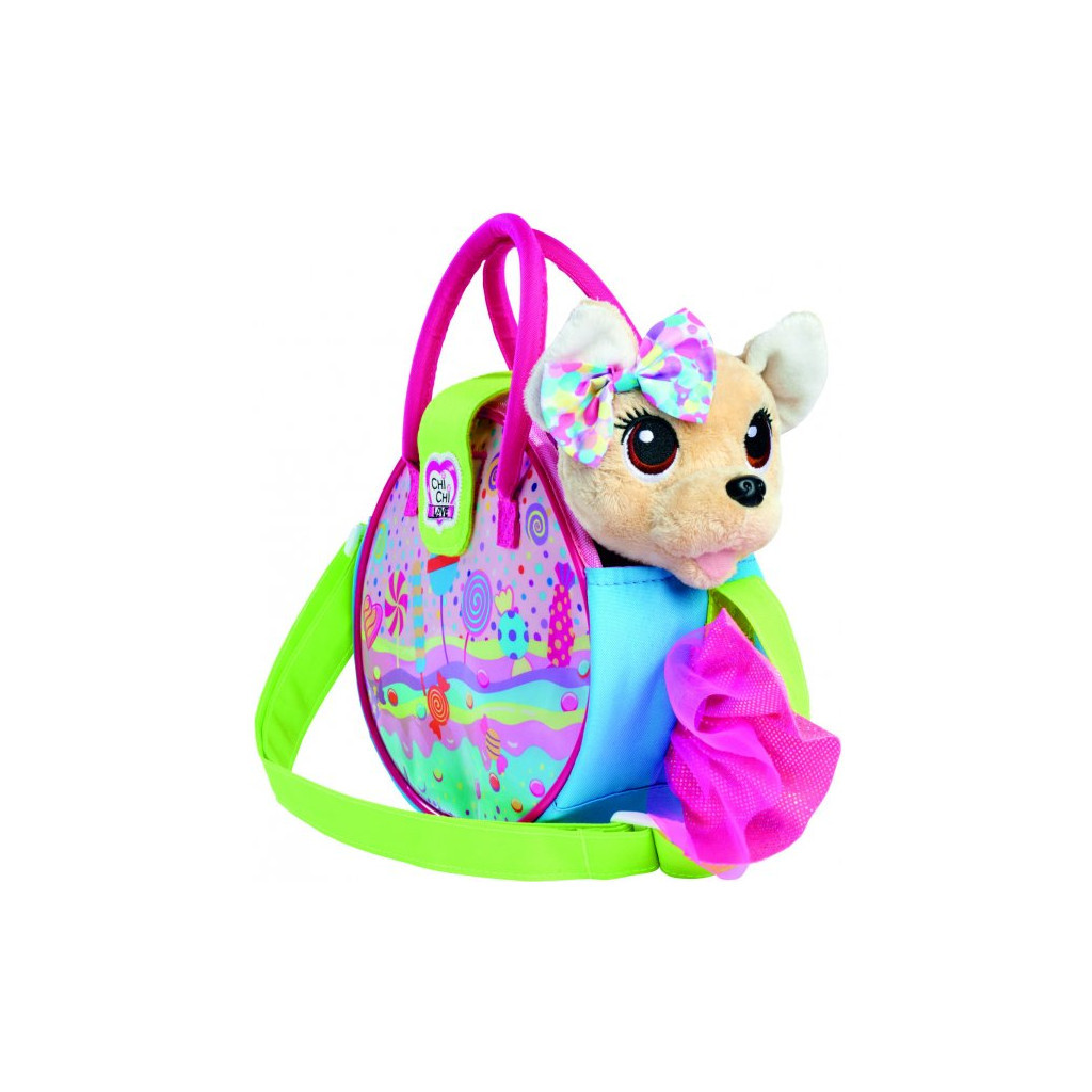 М'яка іграшка Chi Chi Love Собачка Чихуахуа Фешн Солодка цукерка із сумочкою та брелком-сюрпризом 20 см (5890001) - изображение 2