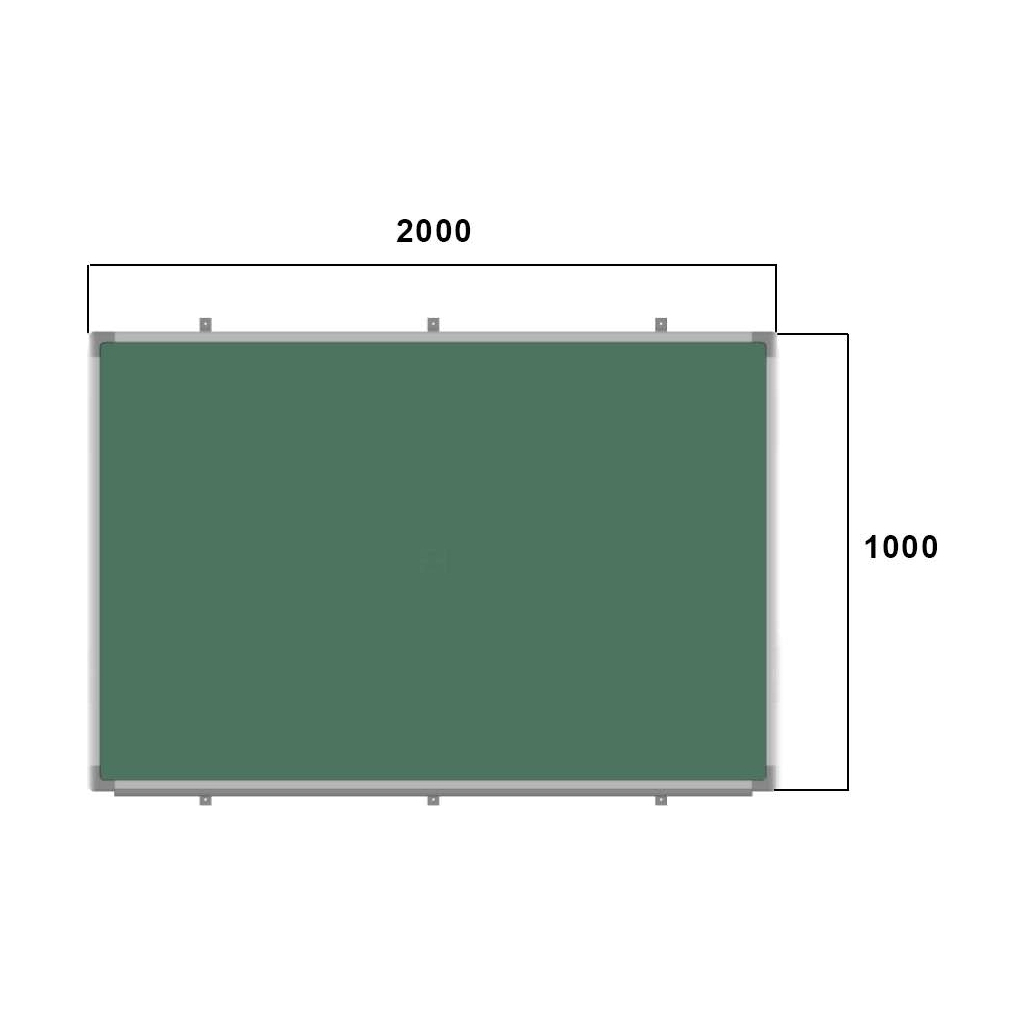 Шкільна дошка Sector офісна магнітно-крейдяна 200 х 100 см (К2010) - зображення 3
