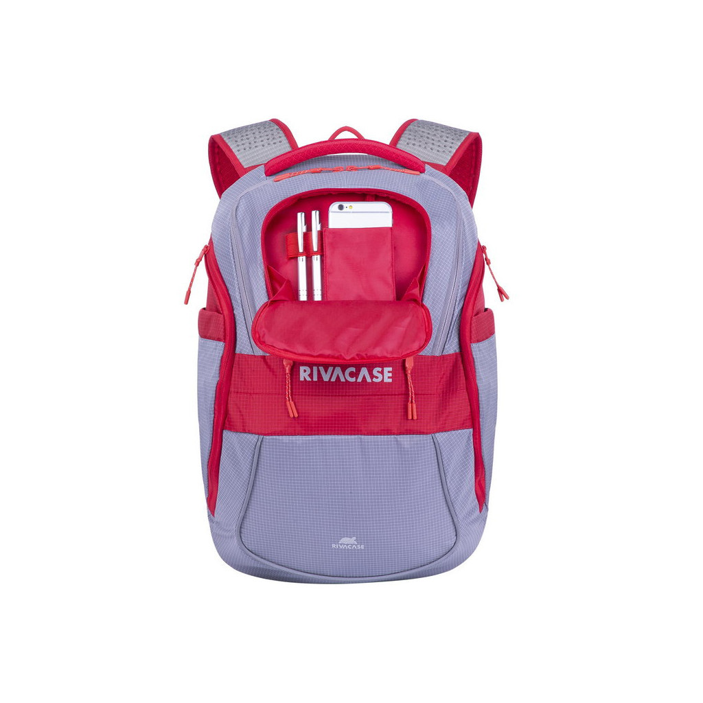 Рюкзак для ноутбука RivaCase 15.6" 5225 Grey/red - зображення 7