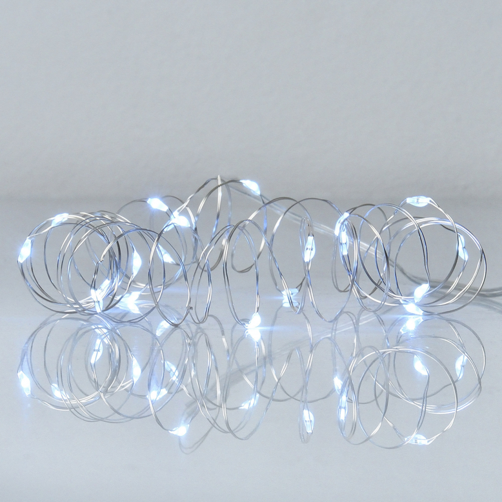 Гірлянда YES! Fun Нитка на мідному дроті 20 LED Холодно-біла 2 м Статична На батарейках (975021) - зображення 1