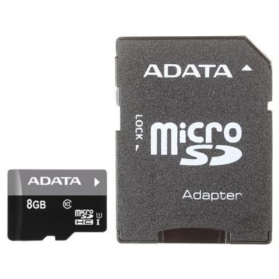 Карта пам'яті ADATA 8GB microSD class 10 (AUSDH8GUICL10-RA1) - зображення 1