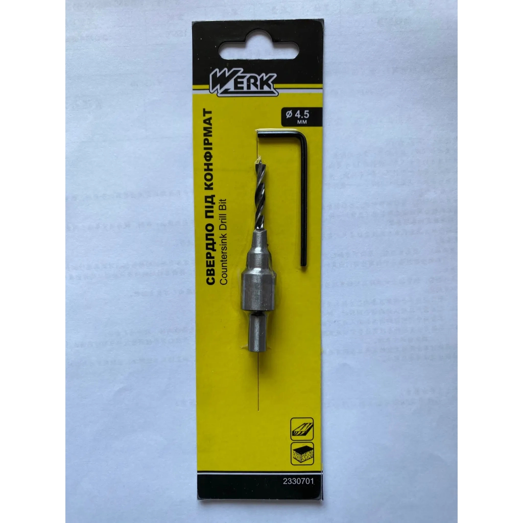 Свердло Werk по дереву під конфірмат - 4.5мм (101835) - зображення 1