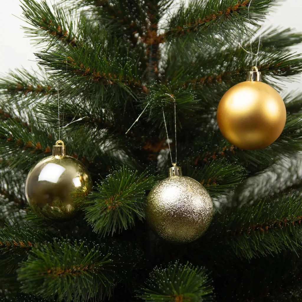 Ялинкова іграшка House Of Seasons Кульки Пластик 10 шт D6 см Золотисті (8720967923861) - изображение 2