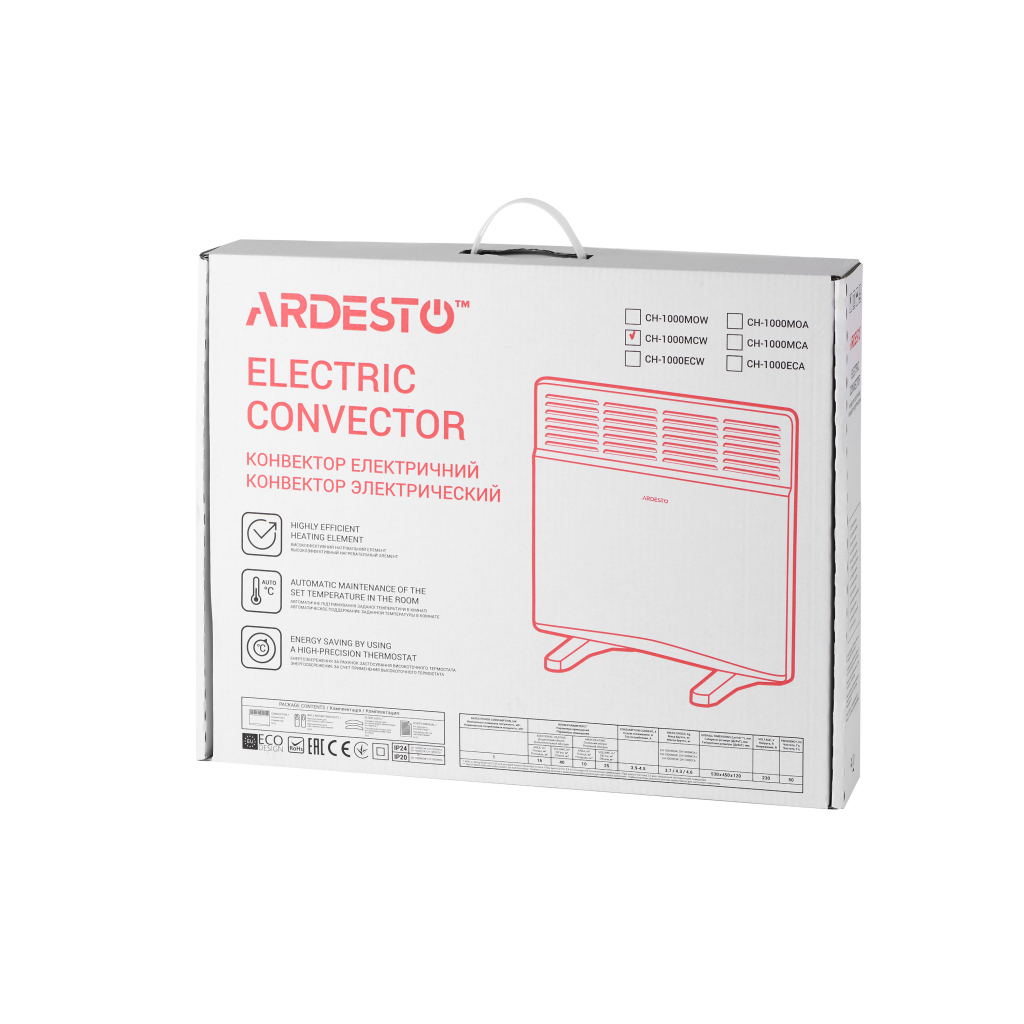 Обігрівач Ardesto CH-1000MCW - изображение 8
