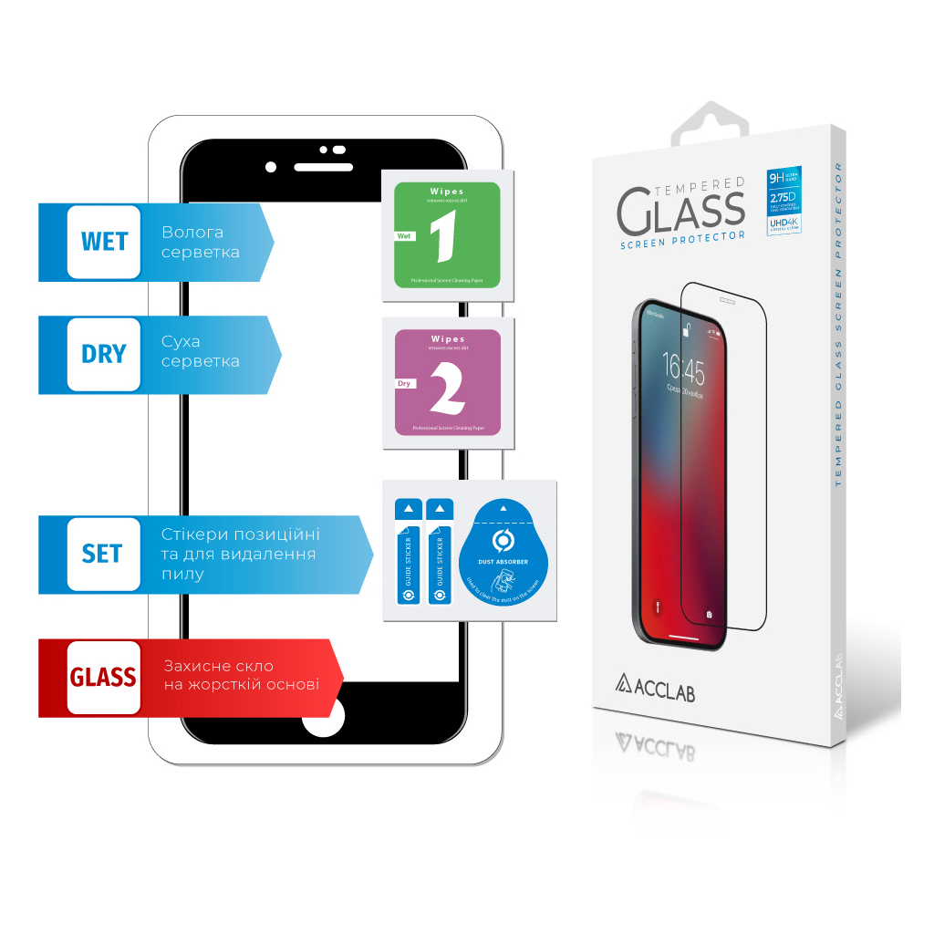 Скло захисне ACCLAB Full Glue Apple iPhone 7/8 Plus (1283126508165) - зображення 6