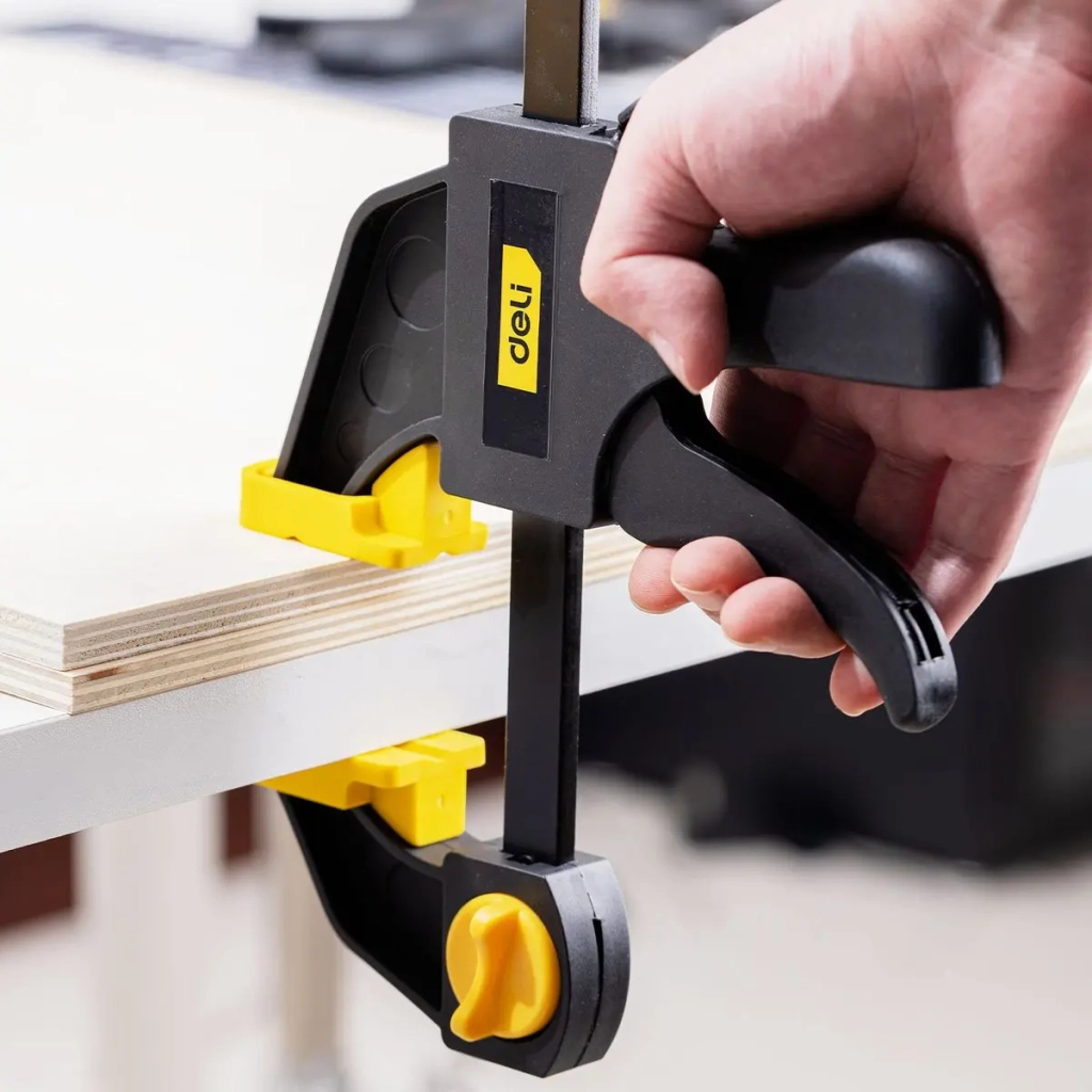 Струбцина Deli швидкозатискна 15 см (EDL110106) - зображення 8