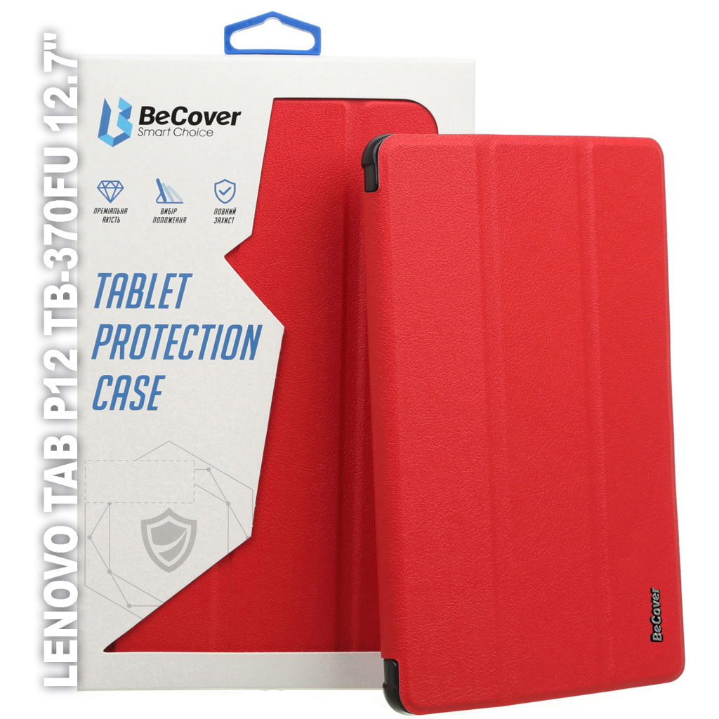 Чохол до планшета BeCover Smart Case Lenovo Tab P12 TB-370FU 12.7" Red (710060) - зображення 1