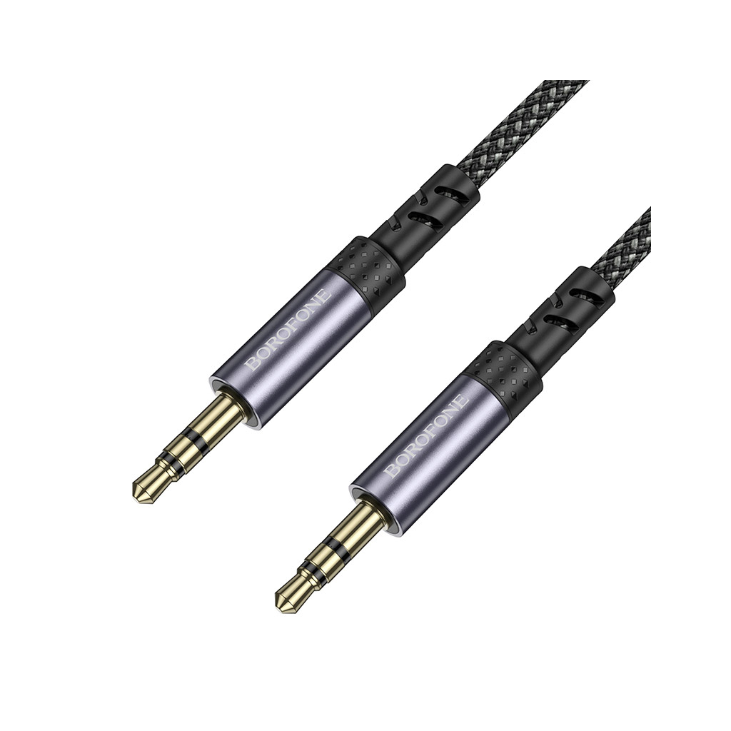 Кабель мультимедійний 3.5mm M to 3.5mm M grey BOROFONE (6941991118968) - зображення 3