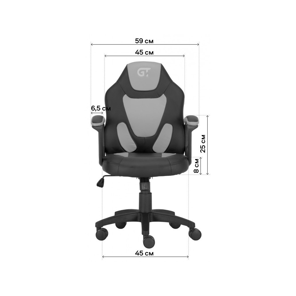 Крісло ігрове GT Racer X-1414 Black/Light Blue - зображення 9