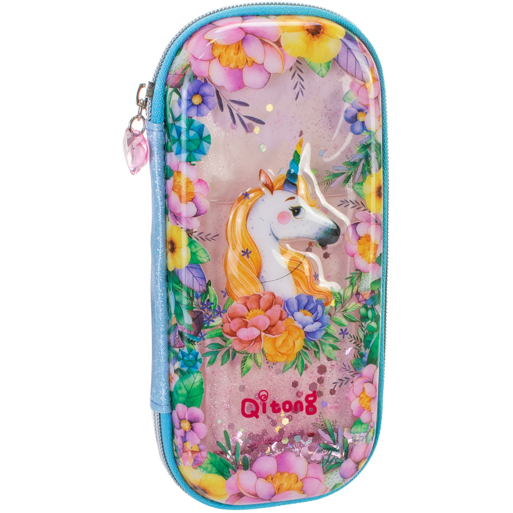 Пенал Cool For School акваріумний 1 відділення з органайзером блакитний (QT-5753-Blue) - зображення 1