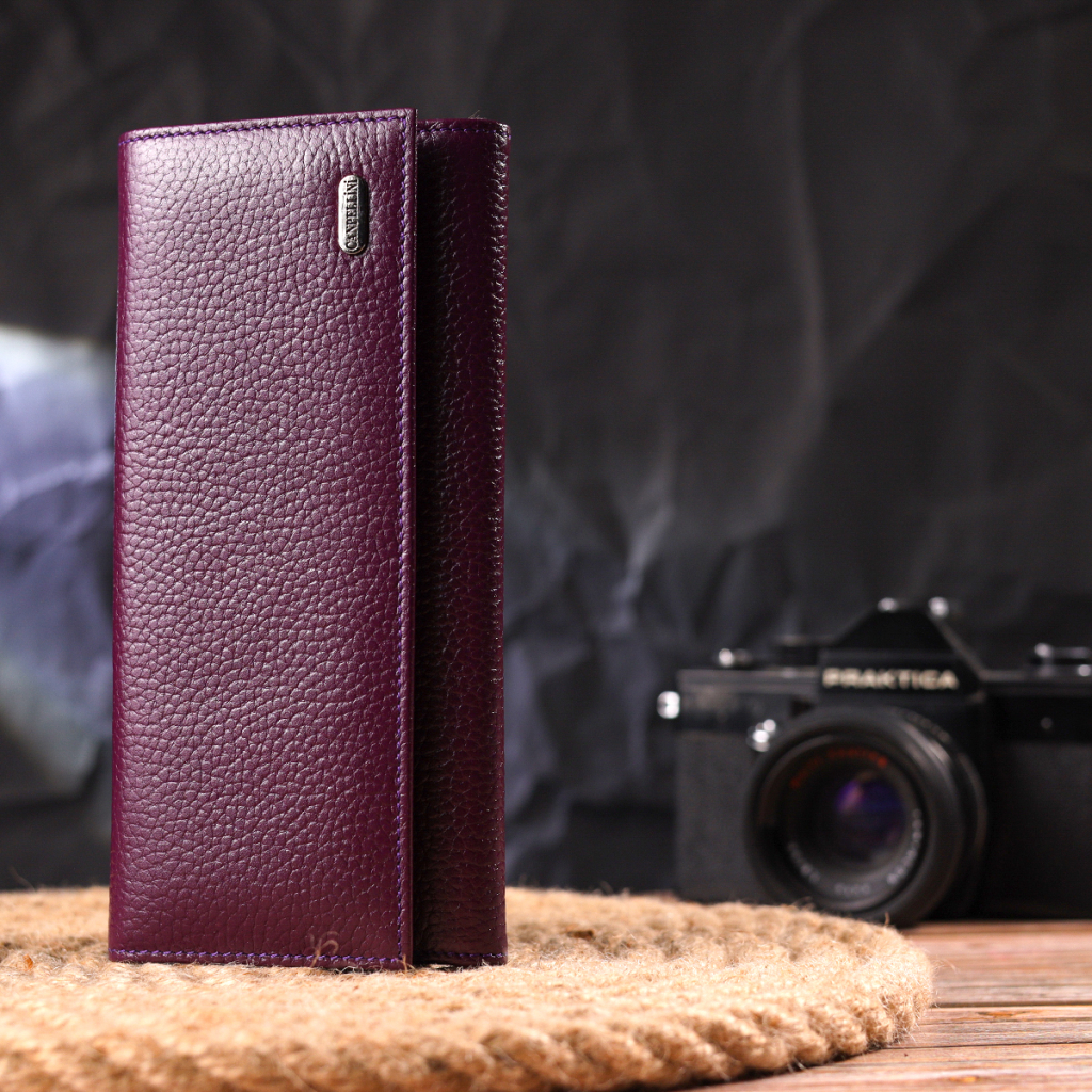 Гаманець Canpellini З натуральної шкіри Фіолетовий (21630) - зображення 8