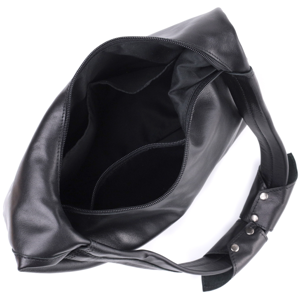 Сумка Shvigel На плече з натуральної шкіри Чорна (22828) - зображення 7