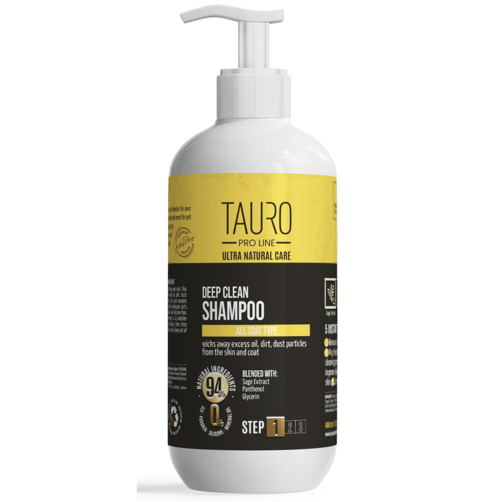 Шампунь для тварин Tauro Pro Line Ultra Natural Care Deep Clean 400 мл (TPL63589) - зображення 1