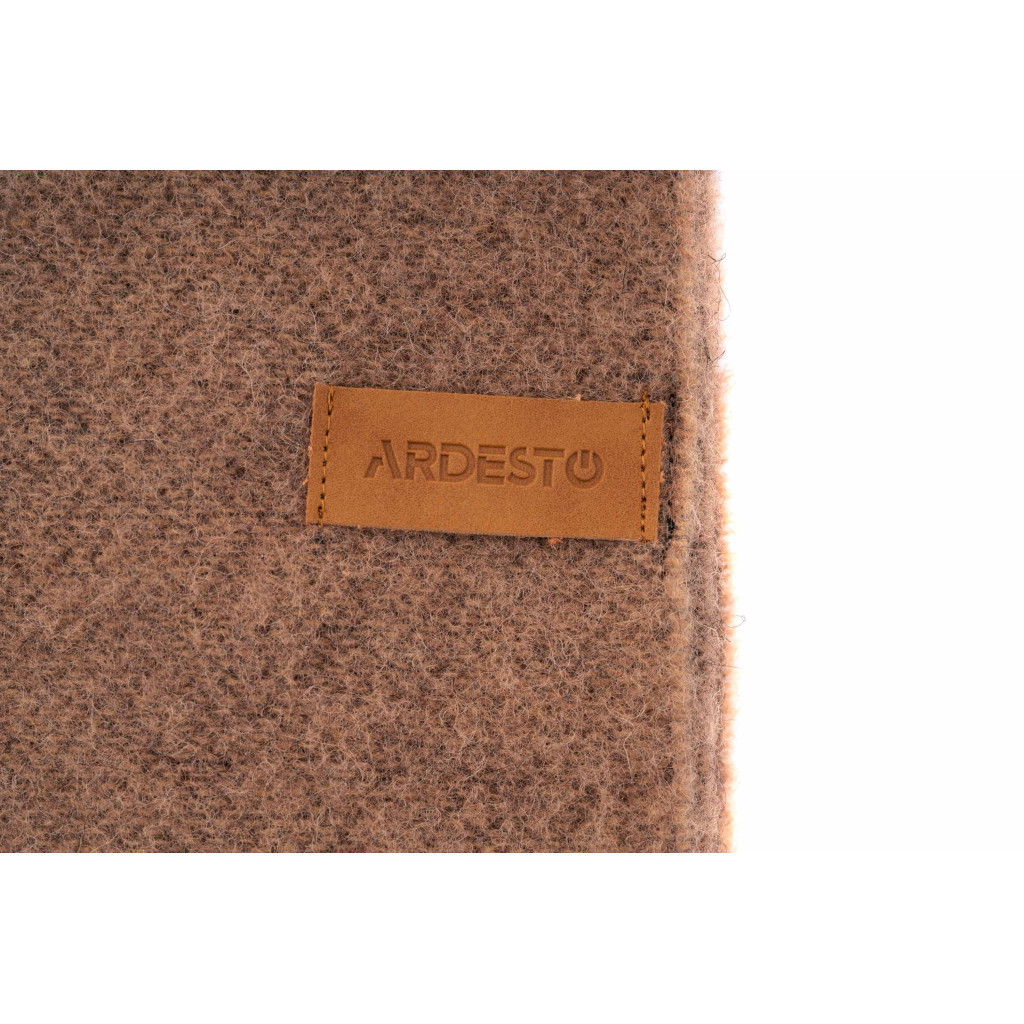Плед Ardesto Leonardo Doubleface 100% вовна 140x200 см шоколад-беж (ART0401LD) - зображення 10