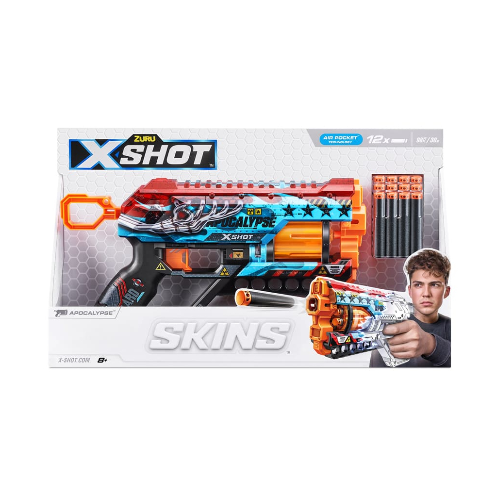 Іграшкова зброя Zuru X-Shot Швидкострільний бластер Skins Griefer Apocalypse (12 патронів) (36561E) - зображення 1