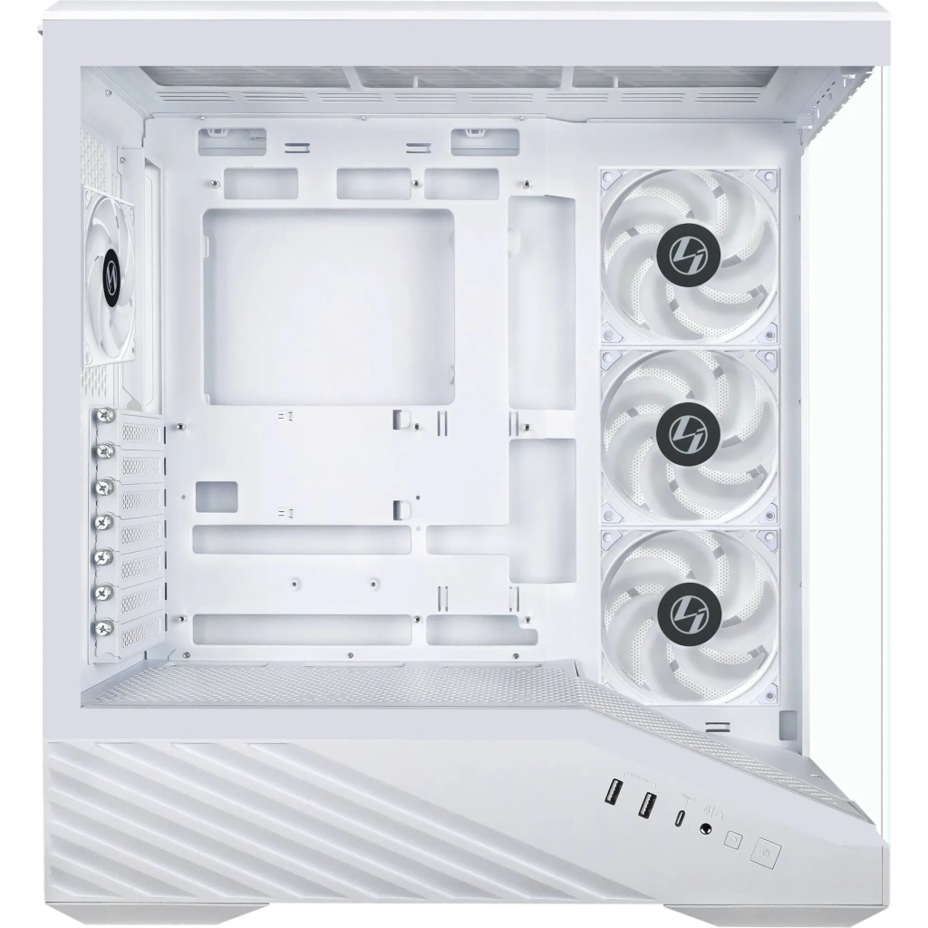 Корпус для ПК Lian Li V100R case with pre-installed four 120mm RGB PWM fan, White (G99.V100RW.01) - зображення 4