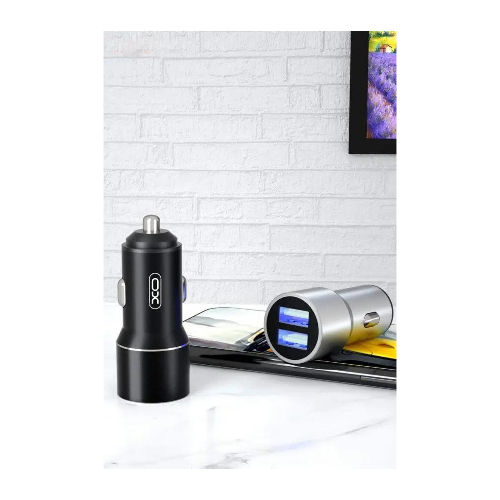 Зарядний пристрій XO TZ09 2.4A/2 USB + cable lightning Black (XO-TZ09L-BK) - зображення 3