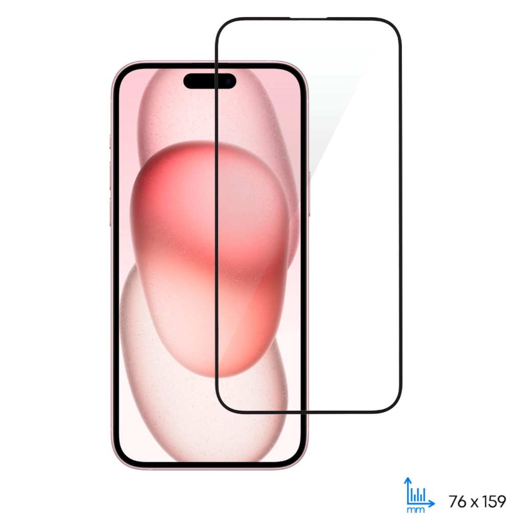 Скло захисне 2E iPhone 15 Plus 2.5D FCFG black (2E-IP-15PL-6.7-SMFCFG-BB) - зображення 1