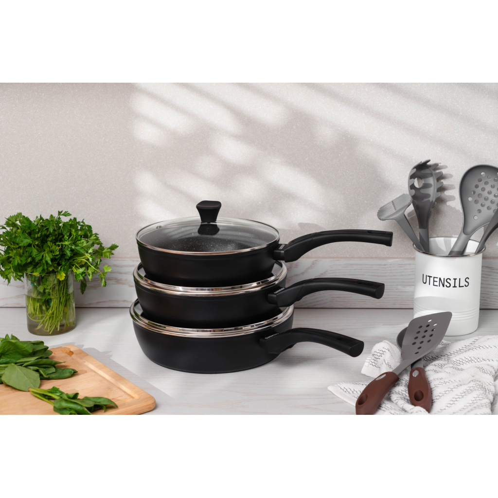 Сковорода Ardesto Gemini Livorno, 28см, алюміній, чорний (AR1228A) - зображення 4