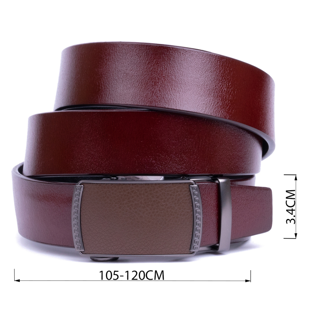 Ремінь Vintage Чоловічий з пряжкою-автомат Коричневий (20339) - зображення 4