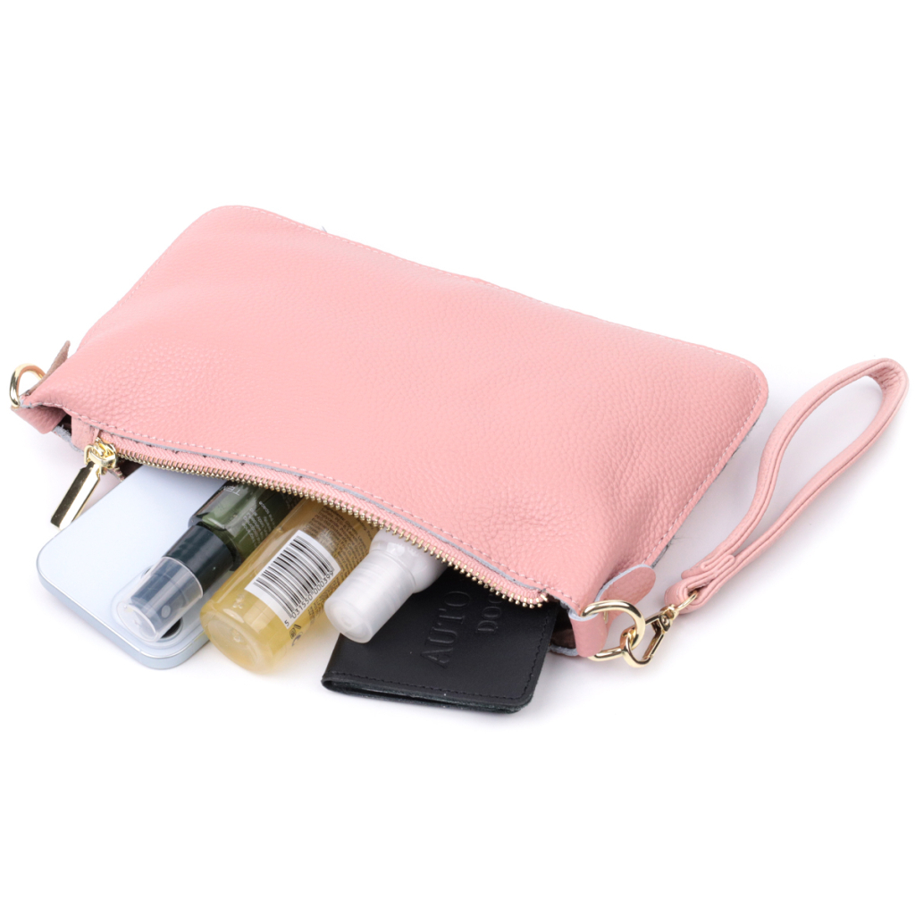 Сумка Vintage Жіноча з двома ременями з натуральної шкіри Рожева (22644) - зображення 9