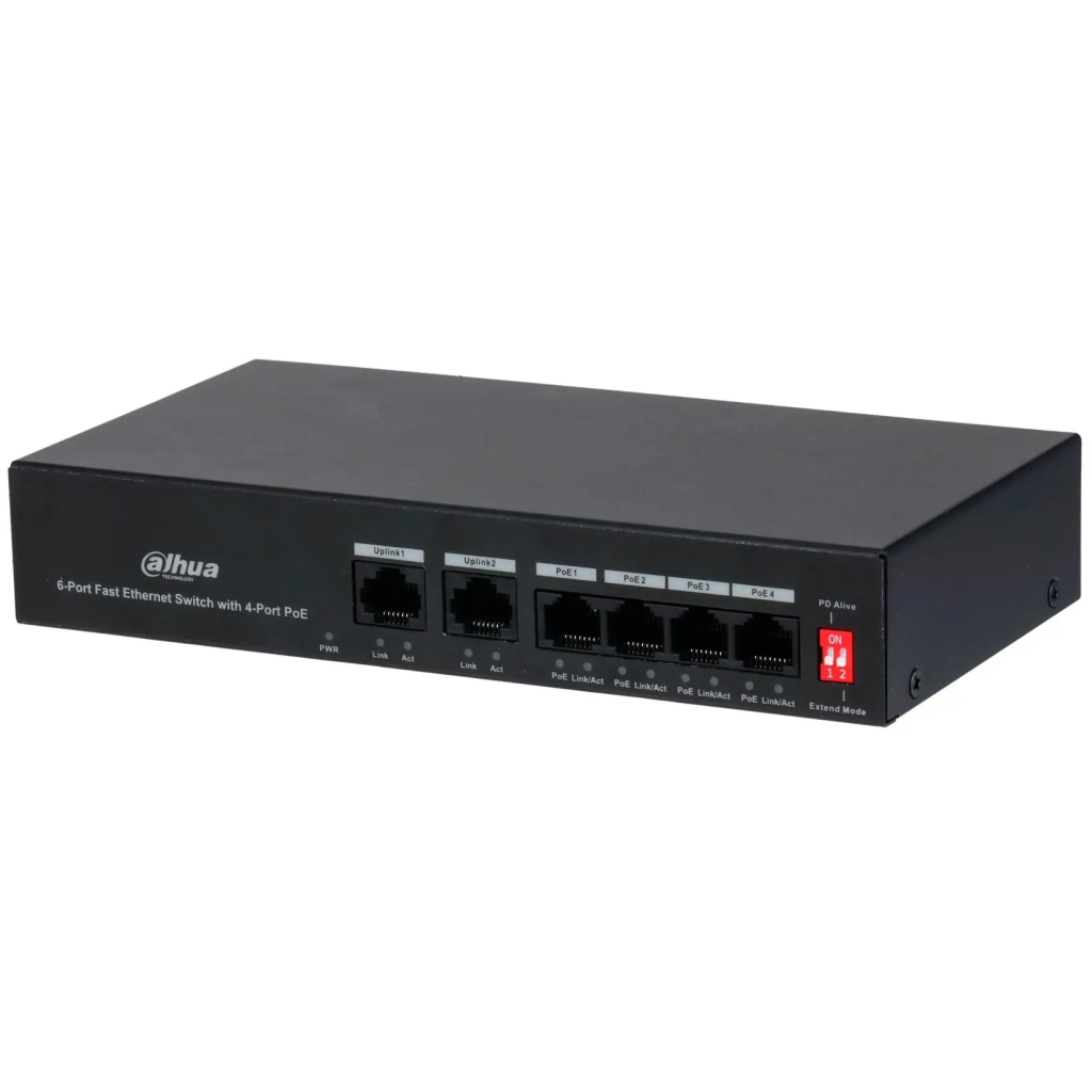 Комутатор мережевий Dahua DH-PFS3006-4ET-36 - зображення 1