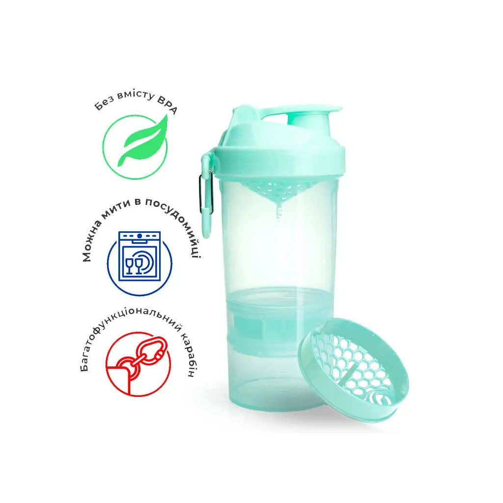 Шейкер спортивний SmartShake Original2GO 600ml Mint Green (10561301) - зображення 11