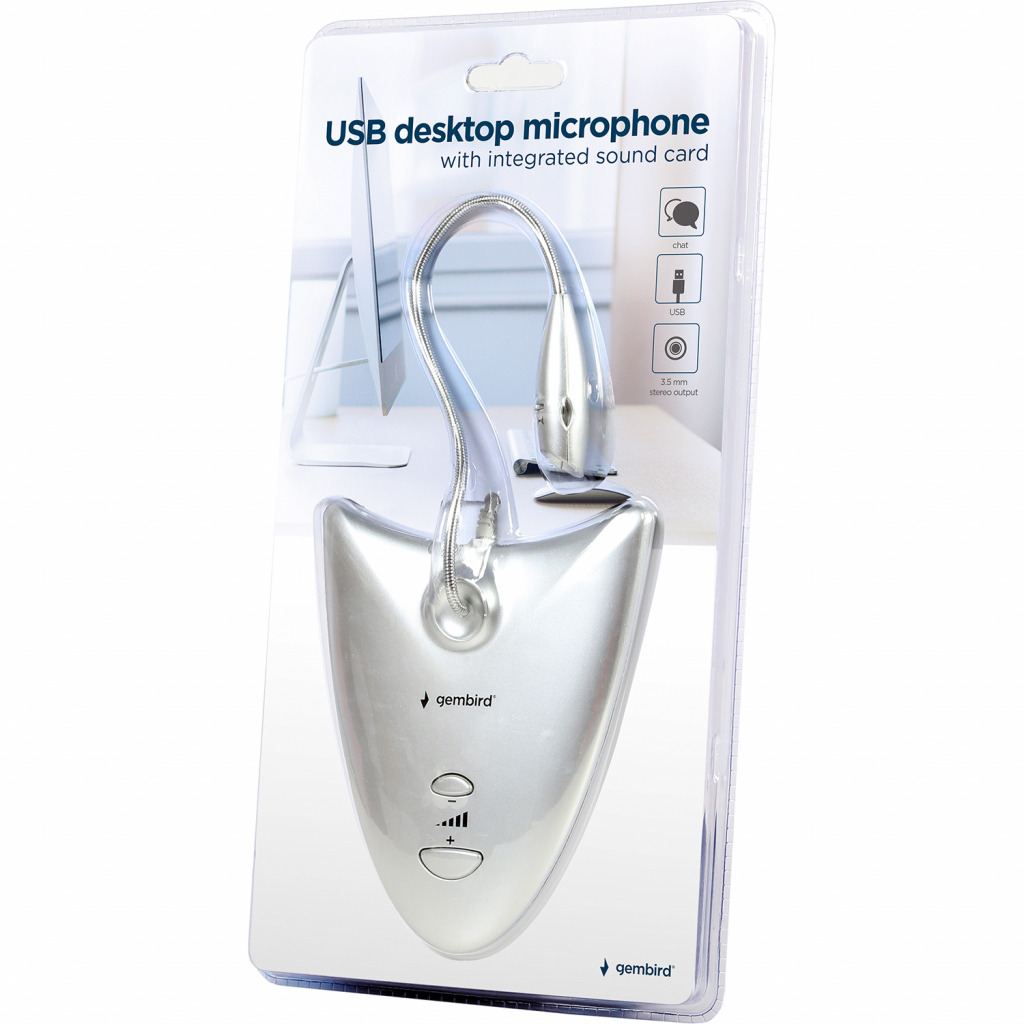 Мікрофон Gembird MIC-DU-01 Silver (MIC-DU-01) - зображення 2