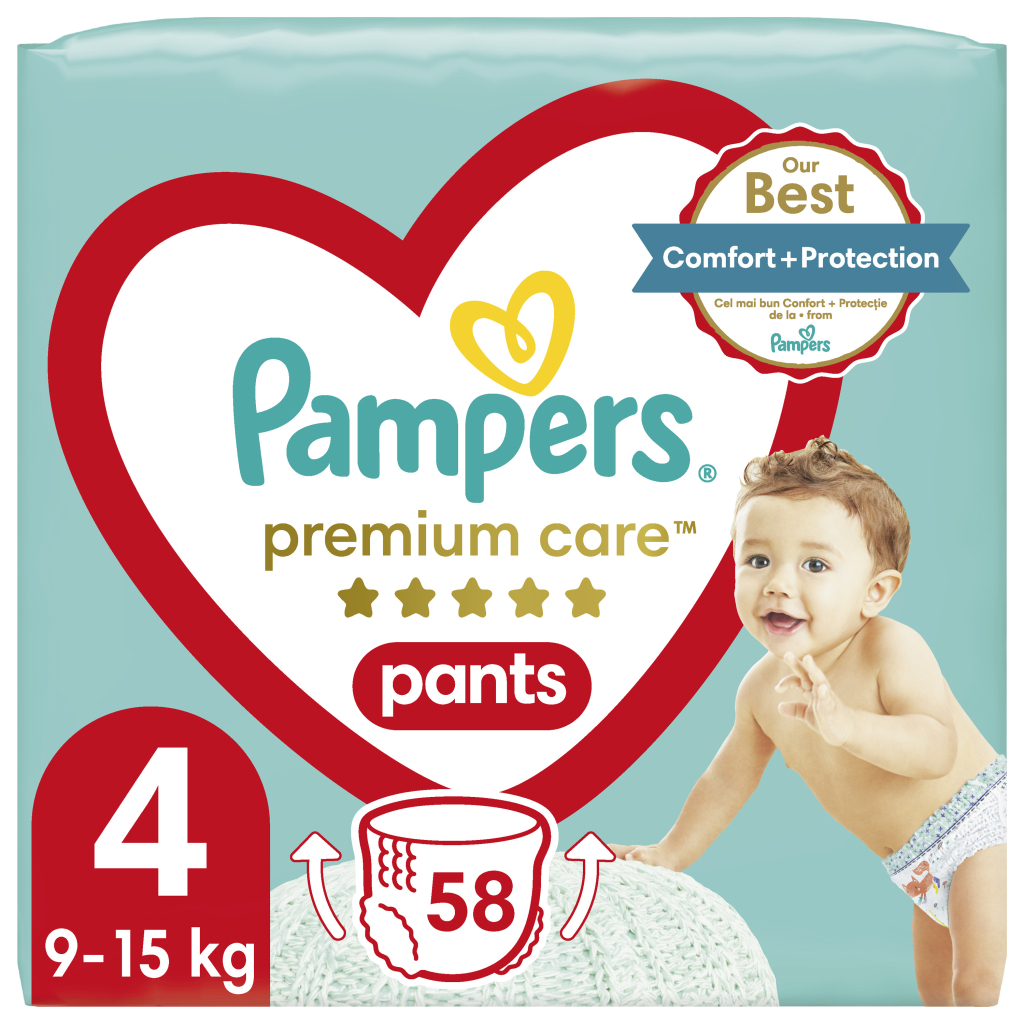 Підгузки Pampers Premium Care Pants Maxi Розмір 4 58 шт (8001090759993) - зображення 1