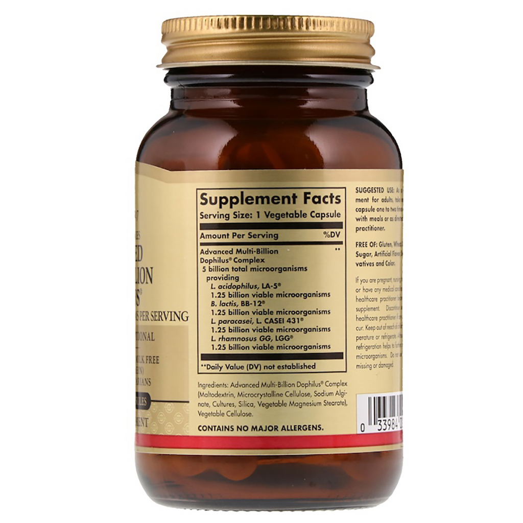Пробіотики Solgar Комплексні пробіотики Дофілус, Advanced Multi-Billion Dophil (SOL-00039) - зображення 2