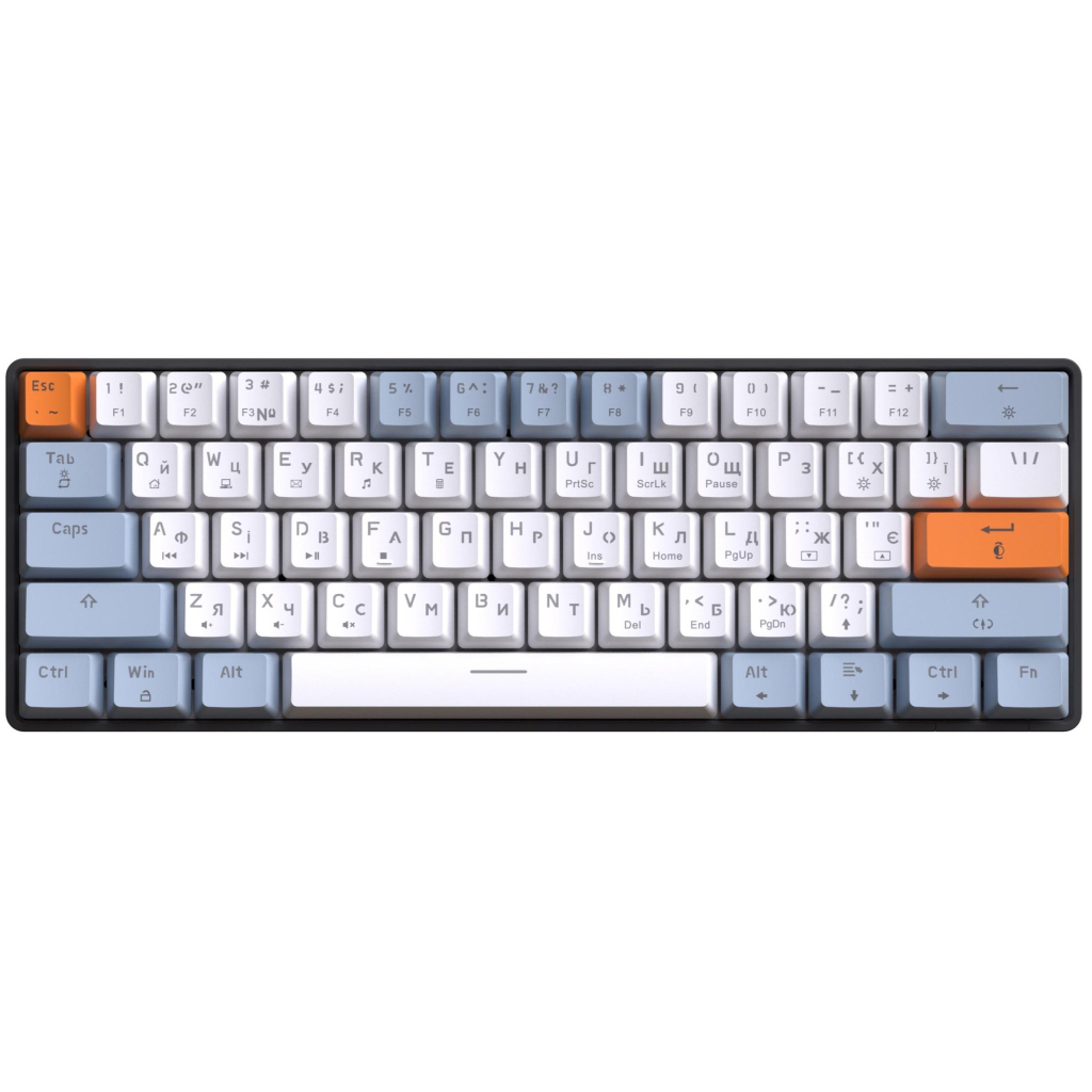 Клавіатура GamePro MK130R Hot-Swap Red Swich RGB USB UA Black (MK130R) - изображение 2