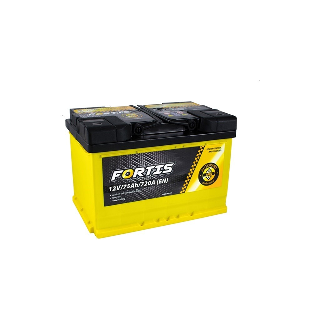 Акумулятор автомобільний FORTIS 75 Ah/12V низький Euro (FRT75-00L) - зображення 1