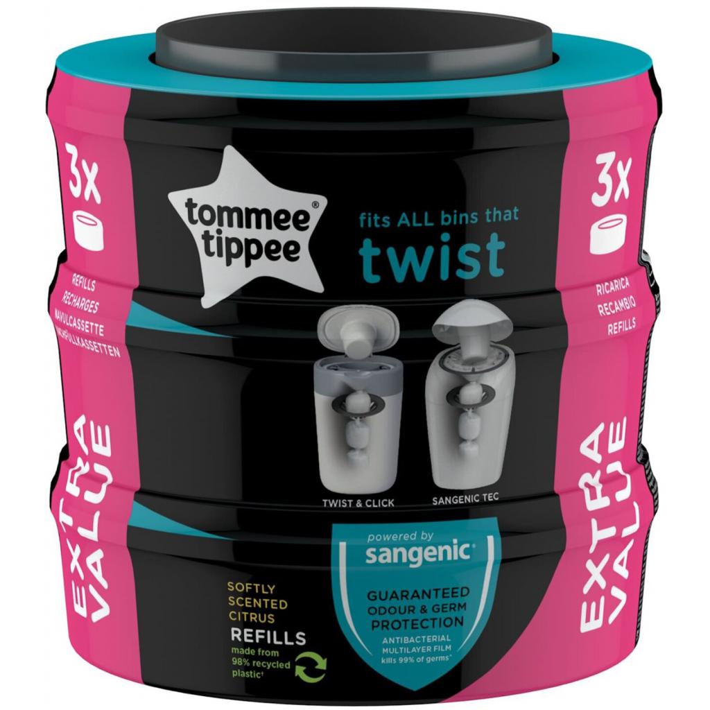 Касета для накопичувача підгузників Tommee Tippee Sangenic Twist and Click 3 шт (5010415510075) - зображення 1