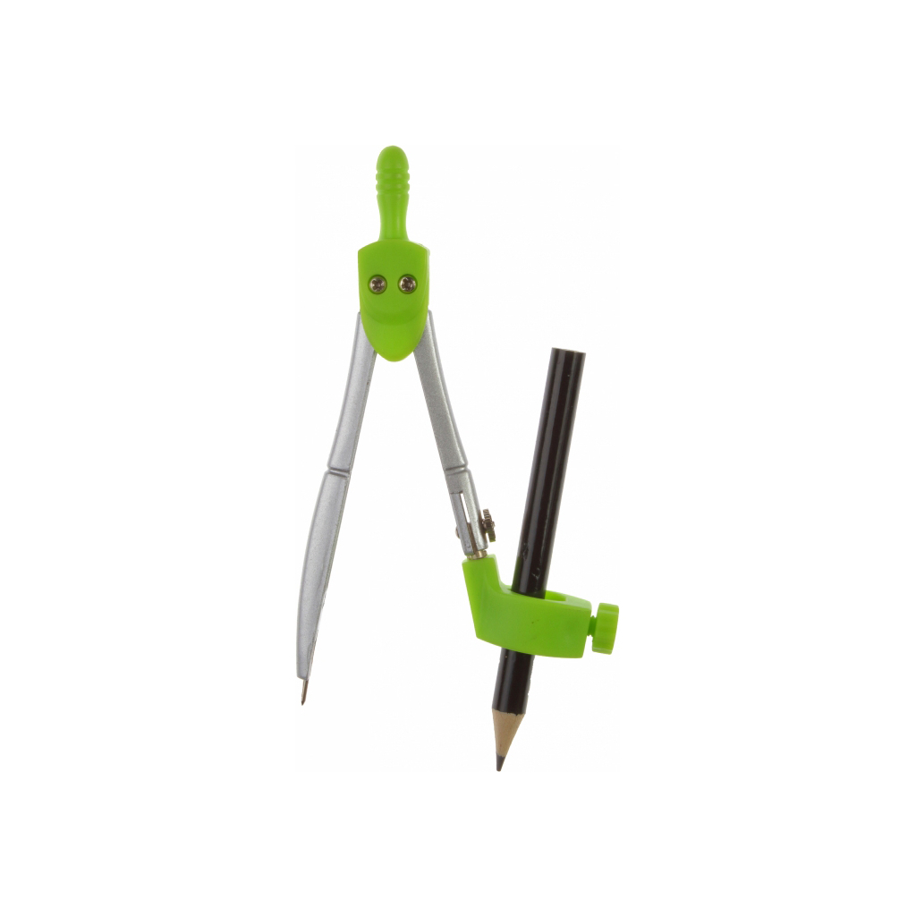 Циркуль Economix з запасними грифелями та адаптером, зелений (E81420) - изображение 3