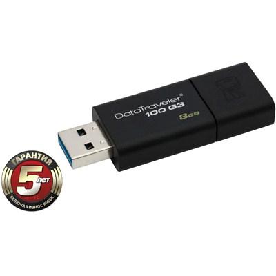 USB флеш накопичувач Kingston 8Gb DataTraveler 100 Generation 3 USB3.0 (DT100G3/8GB) - зображення 2