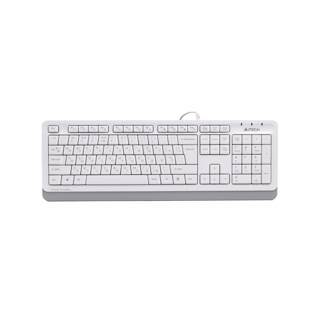 Клавіатура A4Tech FKS10 USB White (4711421963534) - зображення 1